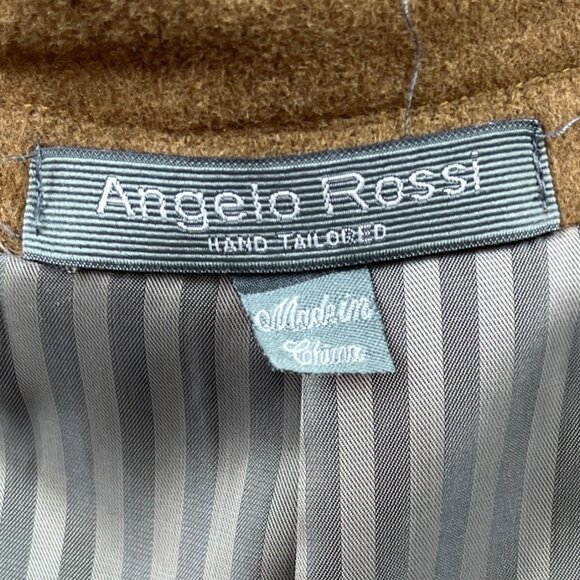 Vintage Angelo Rossi Mens Brown Wool Blend Overcoat With Notched Lapel - Picture 7 of 11